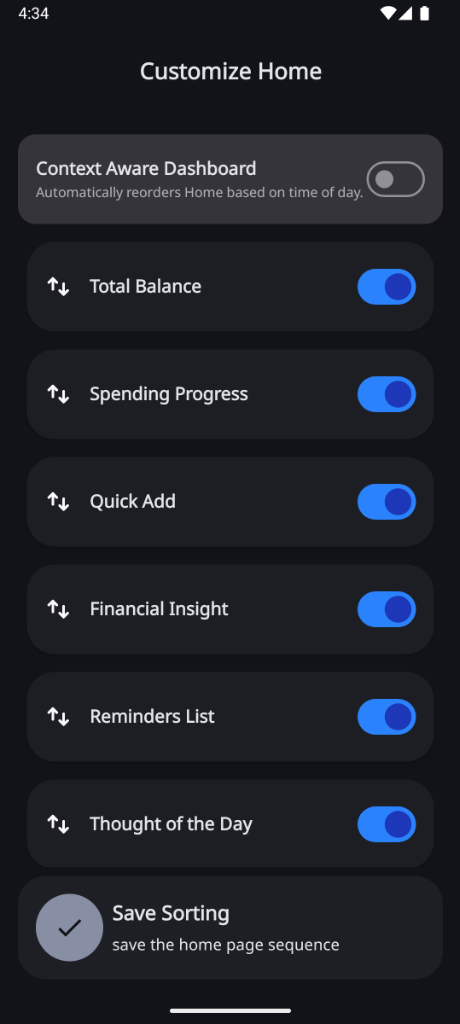 Customize Home Screen